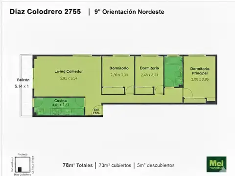 Diaz Colodrero 2755 , Piso 9