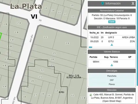 Lote en venta Gonnet 