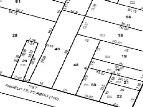 Terreno en Venta 60  mts Fondo