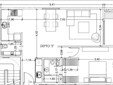 Departamento en Venta de 2 ambientes