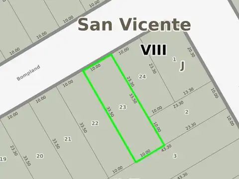 Terreno en venta - 333Mts2 - San Vicente