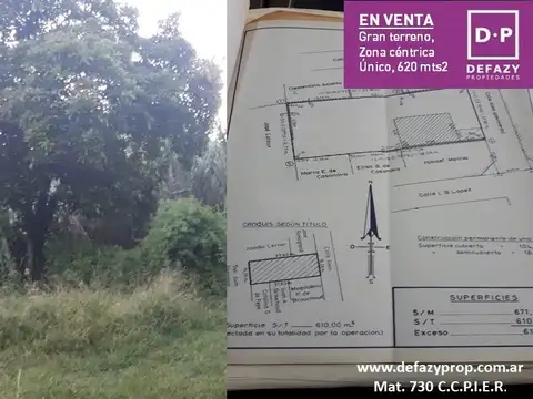 SE VENDE  Casa a reciclar o demoles sobre terreno de 620m2 céntrico 