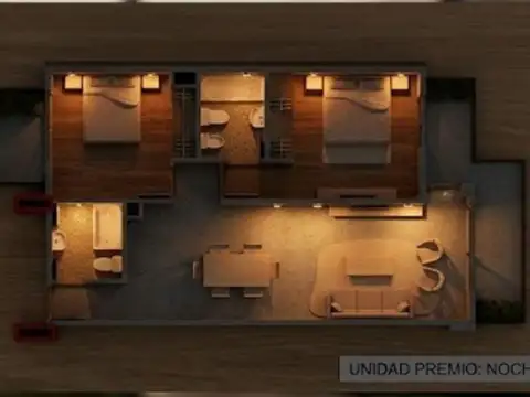 Departamento 4 ambientes con 3 baños