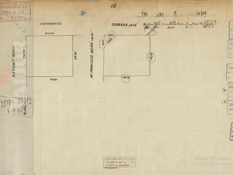 Terreno en Venta 13  mts Fondo