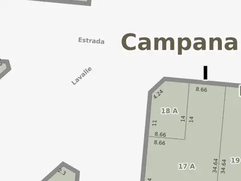 Terreno en venta en centro de Campana