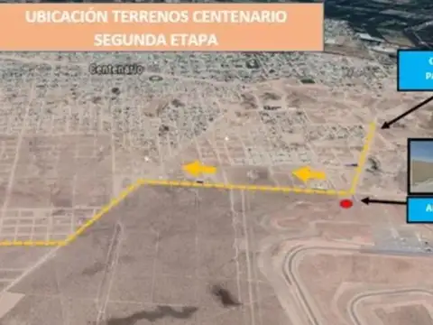 Terreno en la meseta en centenario