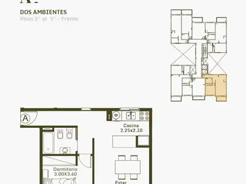 Departamento en Venta de Monoambiente