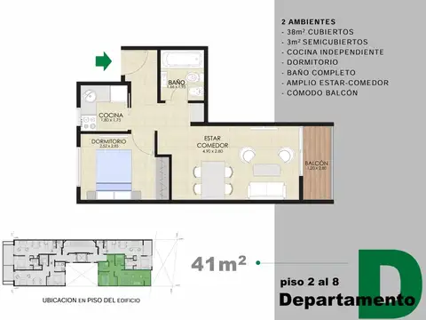 Departamento en Venta en Caballito, USD 124.526