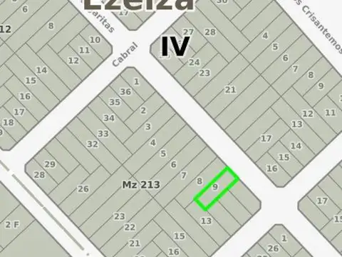 Terreno en Venta 30  mts Fondo