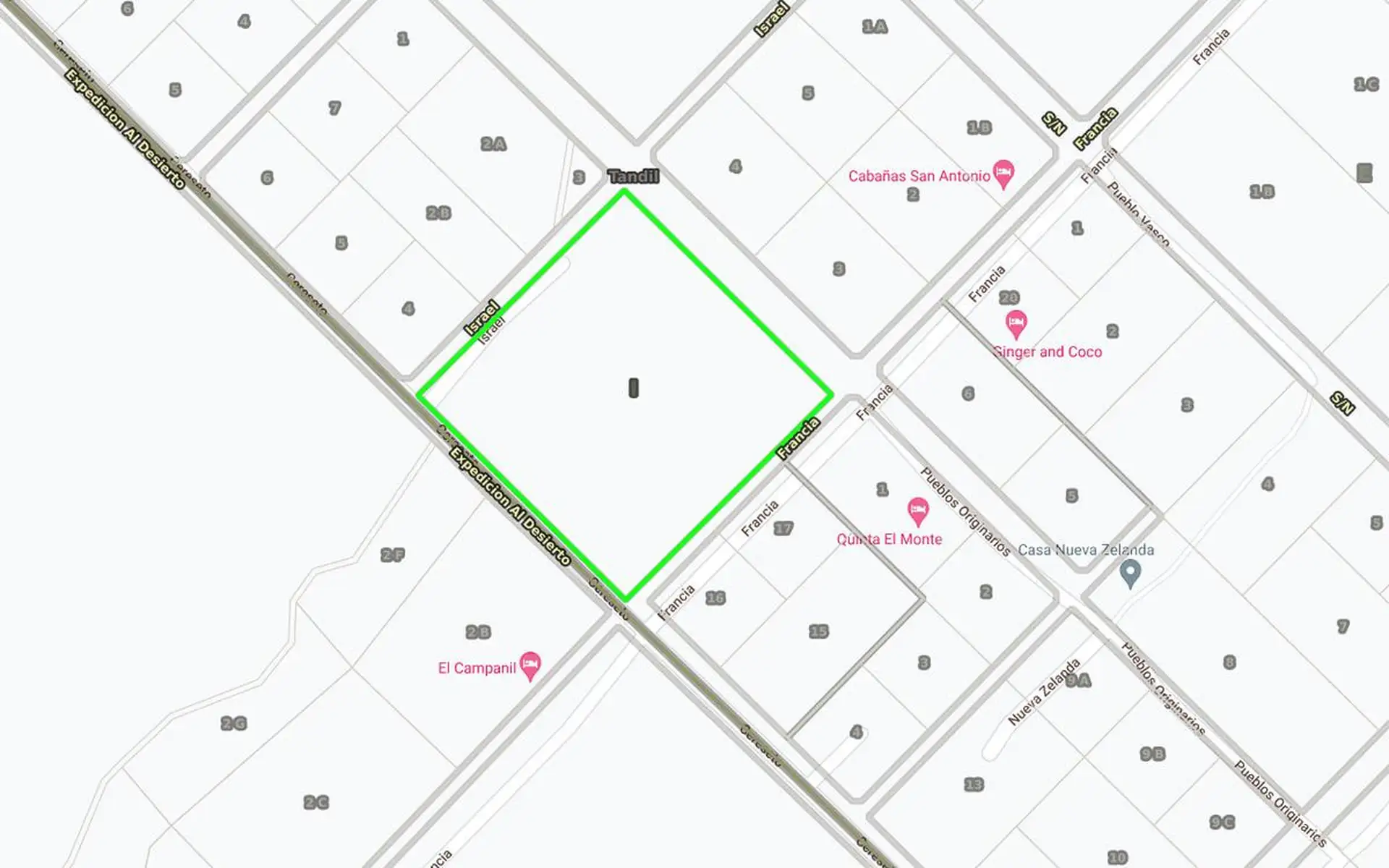 Terreno 2151m² en calle Cereseto entre Israel y Francia