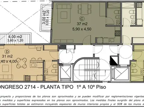 Av. Congreso al 2700  9° A Belgrano