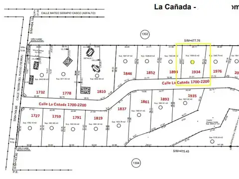 Terreno en Venta de 1500,0 m2