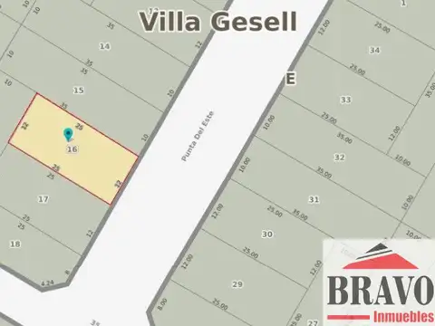 Terreno en Venta 12  mts Fondo