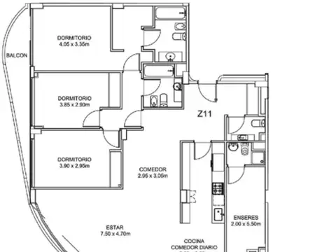 Departamento en Venta con 1 cocheras
