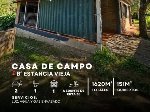 Venta Casa De Campo De 2 Dormitorios Y Cochera En 1.620M² De Terreno En Estancia Vieja