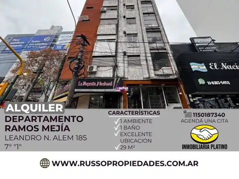 Alquiler Departamento Monoambiente en Ramos Mejia