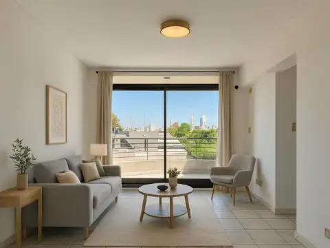 VENTA: Un dormitorio, 40 m2, con balcón, al Noroeste. Terraza común con parrillero (alquilado)