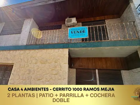 Casa 4 ambientes con jardín, garage doble y terraza en Ramos Mejía