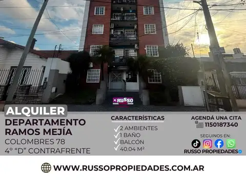 Alquiler departamento 2 ambientes Ramos Mejia