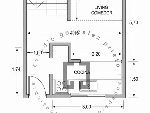 Departamento en Venta de 1 dormitorio