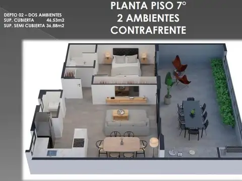 Departamento en Venta en Coghlan, USD 184.620