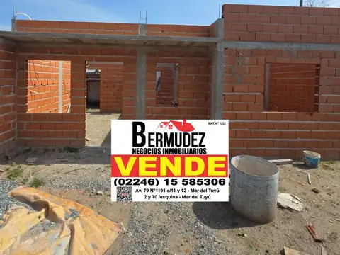 Venta Chalet 3 Ambientes Al Frente Calle 5 Esquina 86 Mar Del Tuyu Anticipo Y Cuotas!!