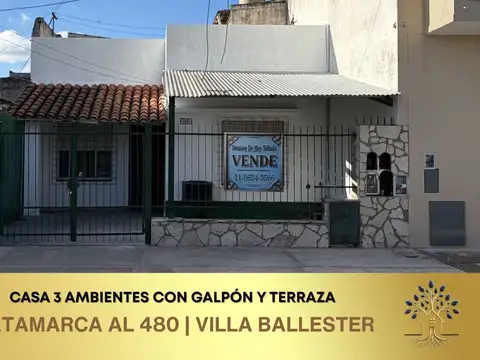 CASA + GALPÓN | VILLA BALLESTER, SAN MARTÍN | OPORTUNIDAD DE INVERSIÓN APTA PARA RECICLAR ? SE ACEPTA PERMUTA