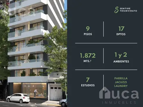 Departamento en Venta de 1 dormitorio