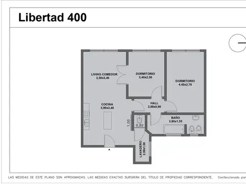 Departamento en Venta en San Nicolás, USD 98.000