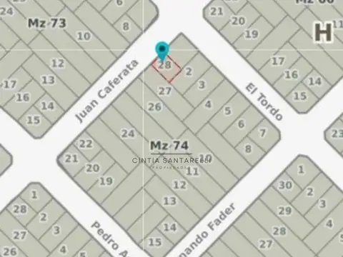 Terreno en Venta 10  mts Frente