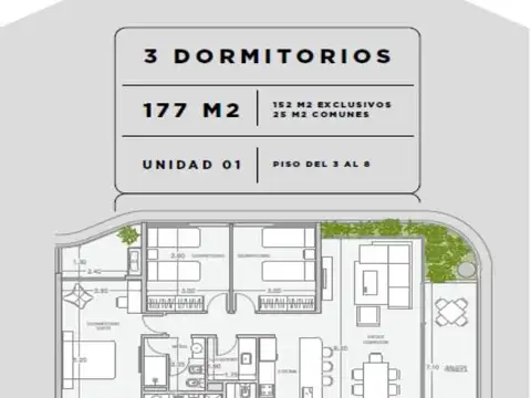 Departamento en Venta de 5 ambientes