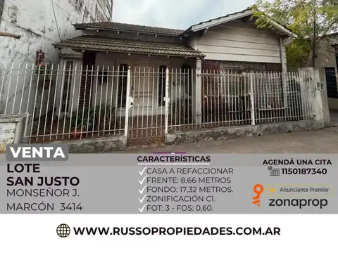 Venta de Lote en San Justo Centro