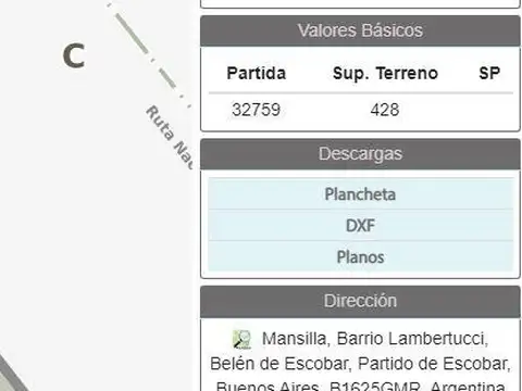 Terreno en Venta en Belen De Escobar, USD 180.000