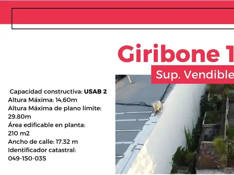 Terreno en Venta 9  mts Frente