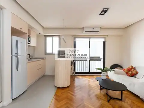 IMPECABLE MONOAMBIENTE DIVISIBLE! DE DISEÑO! Todo a nuevo! Muy luminoso! Amoblado y equipado! ÚNICO! OPORT!