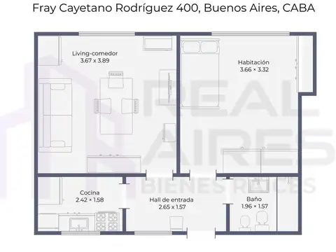 Departamento en Venta en Flores Norte, USD 59.000