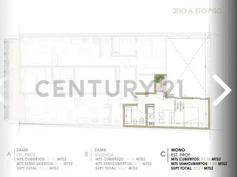 Departamento en Venta de Monoambiente