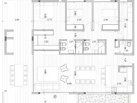 Departamento 4 ambientes con 2 baños