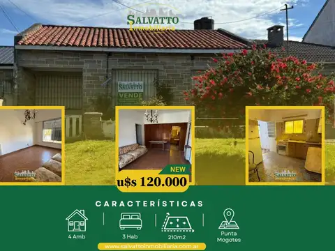 Chalet 4 ambientes en venta en Punta Mogotes