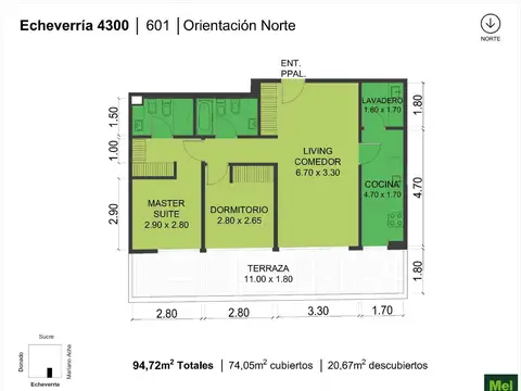 Echeverria 4300, Piso 6