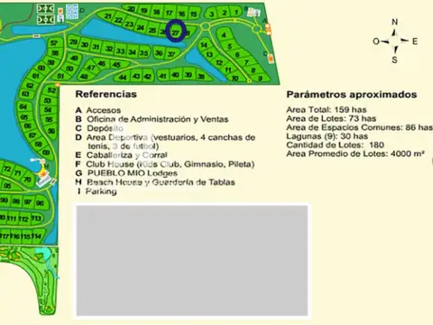 Terreno en venta en barrio cerrado Pueblo Mio. Manantiales.