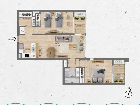 VENTA Apartamento 2 dormitorios Lago Calcagno