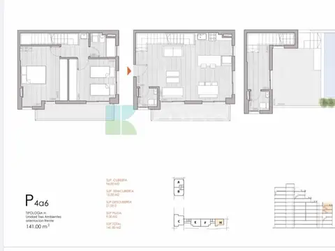 Departamento en Venta de 3 ambientes