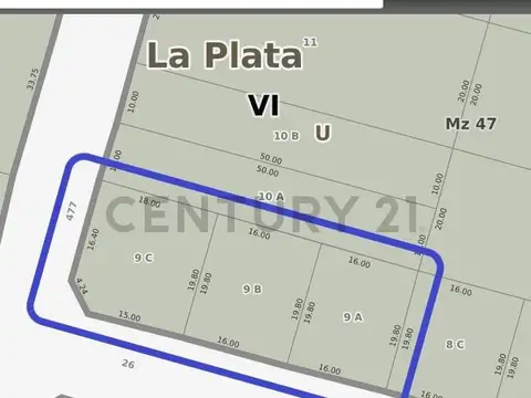 Venta Lote Esquina 984 m2 | Calle 477 y 26 - City Bell - La Plata