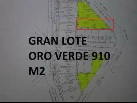 Terreno en Venta en Oro Verde, USD 24.000