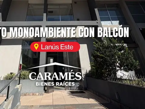 Depto monoambiente c/ balcón y parrilla ubicado en pleno Lanús Este.