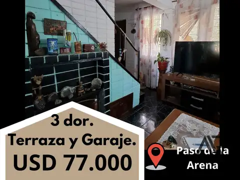 Apartamento 3 dorm. en venta c/ cochera en Paso de la Arena.