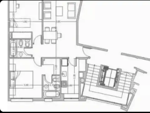 Departamento 3 ambientes con 2 baños