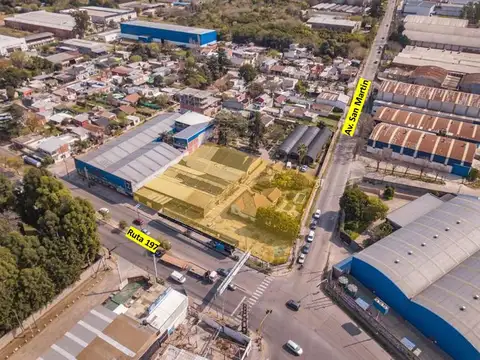 Alquiler de terreno 3.000 m2 con 65 metros sobre Ruta 197 esquina Avenida San Martin