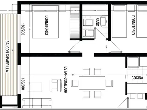 Departamento en Venta de 3 ambientes